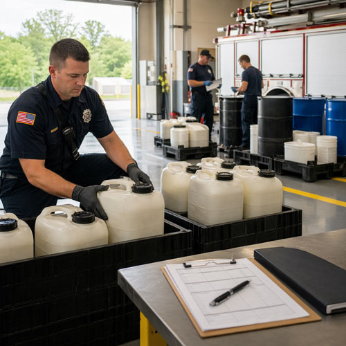 New Jersey AFFF collection and destruction program for fire departments